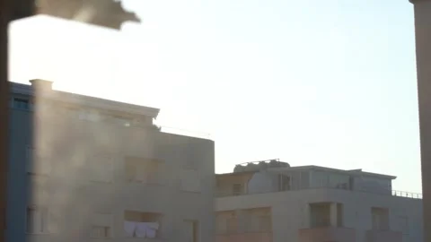 Building and sunet Video stock 313151238