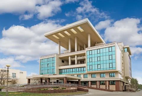 The building and the surrounding area. Stock Photos