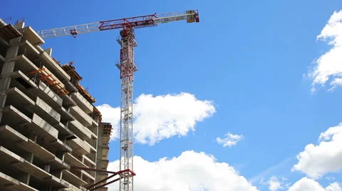 Building and tower crane Stock-Footage 40010818
