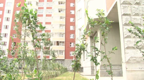 Building and tree 01 Stock Footage 25072042