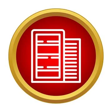 Building apartment house flat design icon concept Stock Illustration