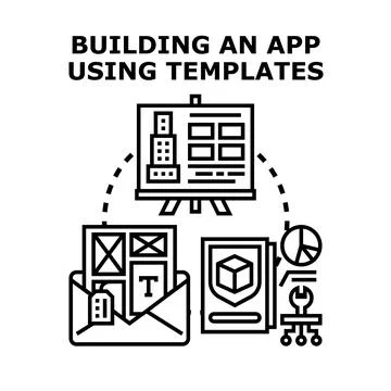 Building application using interface layout templates Stock Illustration
