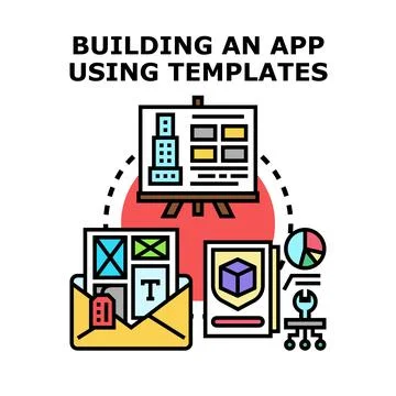 Building application using interface layout templates Stock Illustration