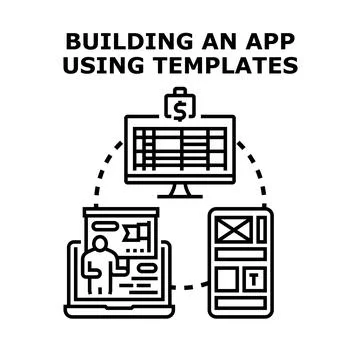 Building application using templates for rapid development 库存插图