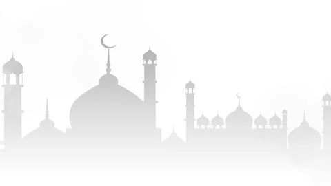 Building of Arabic muslim mosque. Eid Mubarak Islamic background animation Stock-Footage 138526371
