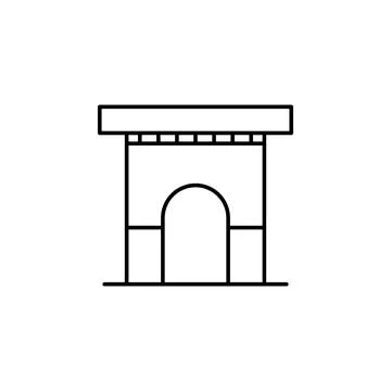 Building, arch icon. Element of building for mobile concept and web apps iicon Ilustración de archivo