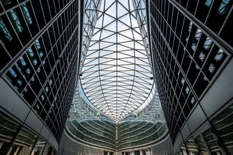 Building with arches and windows example of modern architecture Stock Photos