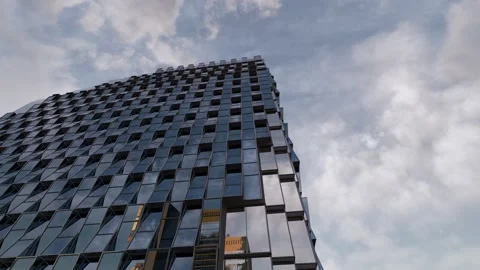Building Architecture With Amazing Reflections Stock-Footage 205569926