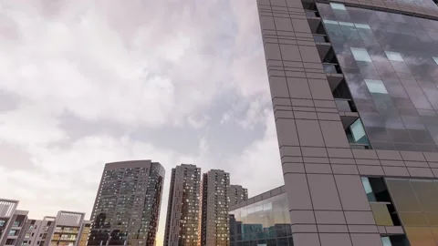 Building Architecture With Amazing Reflections Stock-Footage 205570672