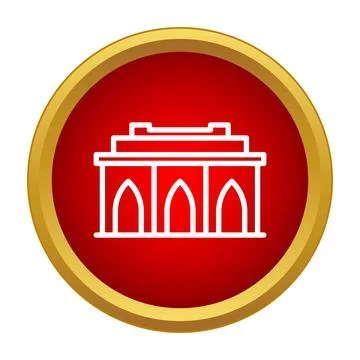 Building architecture icon representing a historical landmark Ilustración de archivo