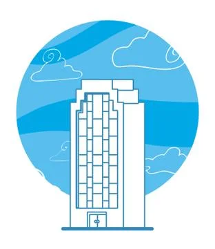 Building architecture skyscraper structure design Ilustración de archivo