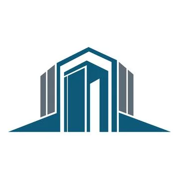 Building Architecture Structure Icon Vector Real Estate Logo Template Design Ilustración de archivo