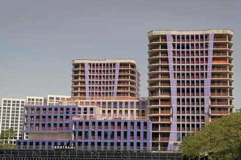 Building architecture is under construction. Construction site. Structural Stock Photos