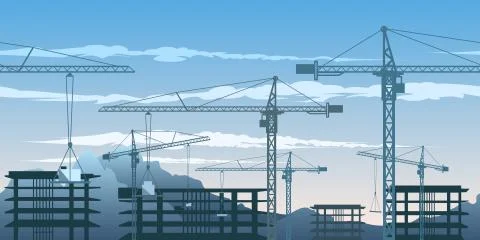 Building area pattern Illustrazione stock