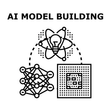 Building artificial intelligence models for innovative technology solutions Stock Illustration