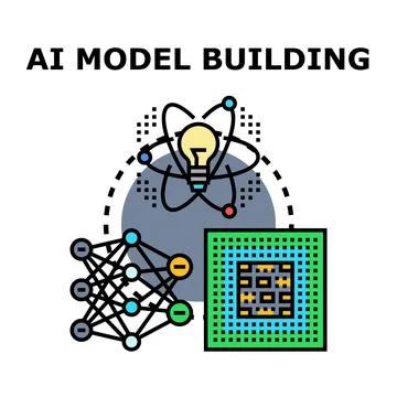 Building artificial intelligence models for innovative technology solutions Stock Illustration
