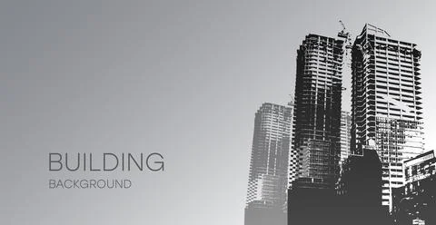 Building background. Abstract vector illustration. Construction organizatio.. Ilustración de archivo