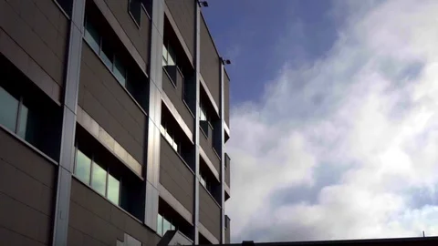 Building on the background clouds Stock-Footage 97652201