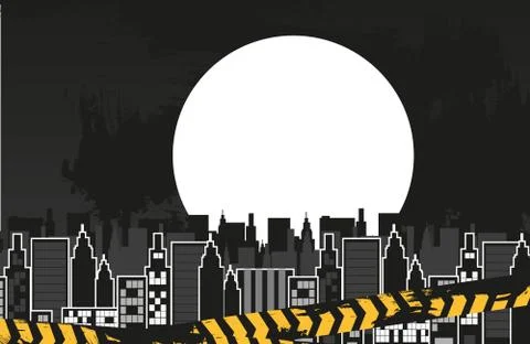 Building background grunge, over background in black Ilustración de archivo