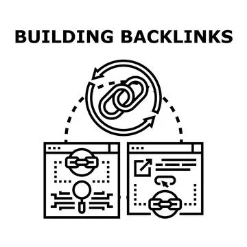 Building backlinks strategy for search engine optimization success Stock Illustration