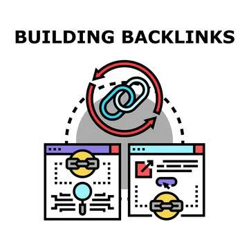 Building backlinks strategy for search engine optimization success Stock Illustration