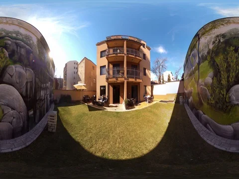 Building Backyard 360 video Stock Footage 77477373