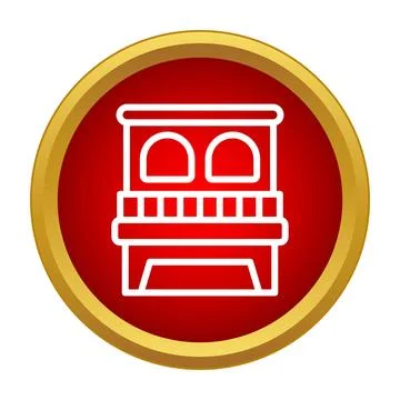 Building with balcony icon simple flat design Ilustración de archivo