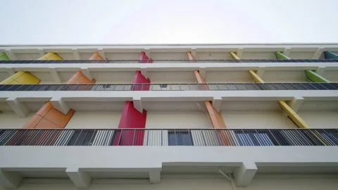 Building balcony looking up to the sky 動画素材 274177863