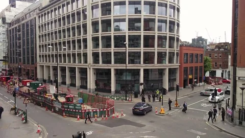 Building Barbican Intersection Video stock 75285305