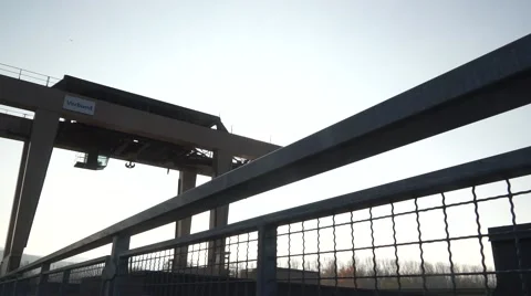 Building of  Barrage Dolly Stock Footage 50882664