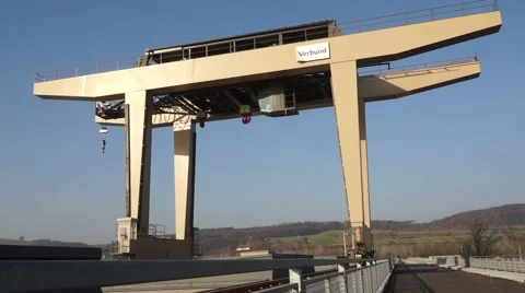 Building of Barrage Stock Footage 50882644