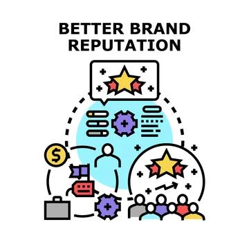 Building better brand reputation through customer feedback Stock Illustration