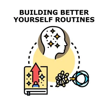 Building better self routines for personal development Stock Illustration