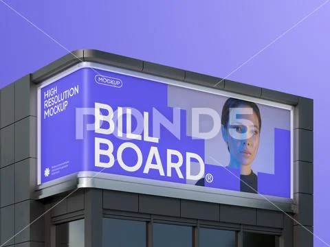Building Billboard Mockup PSDテンプレート
