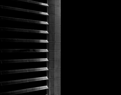 Building in a black background Stock Photos