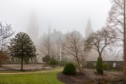 Building blended by the mist Фото