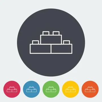Building block icon Stock Illustration