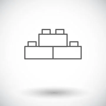 Building block icon Ilustración de archivo