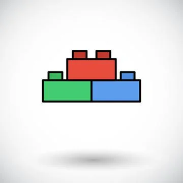 Building block icon Ilustración de archivo