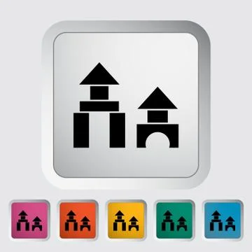 Building block icon Stock Illustration