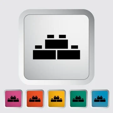 Building block icon Ilustración de archivo