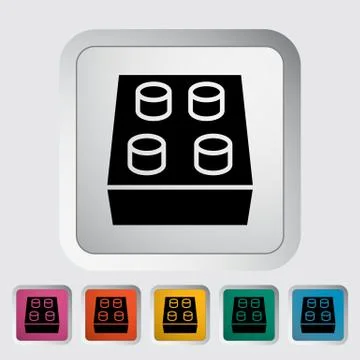 Building block icon Ilustración de archivo