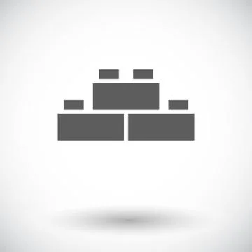 Building block icon Ilustración de archivo
