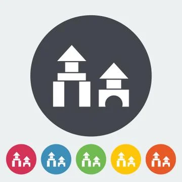 Building block icon. Ilustración de archivo