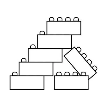 Building block icon Ilustración de archivo