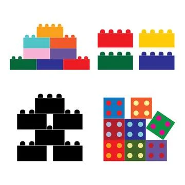 Building block icon Ilustración de archivo