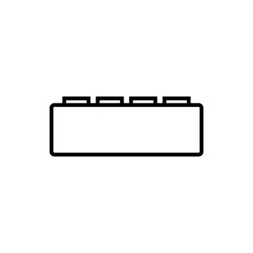 Building block icon vector Stock Illustration