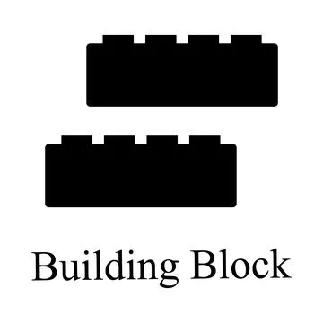 Building block icon vector Stock Illustration