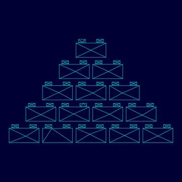 Building block low poly triangulation triangulated polygonal electric cyan bl Stock Illustration