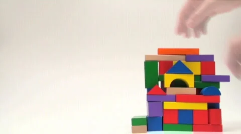 Building blocks with copy space - HD  Stock Footage 449119
